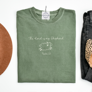 Psalm 23 Cute Little Sheep Comfort Colors T-shirt - Short Sleeve