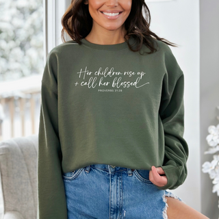 Call Her Blessed Christian Mothers Day Crewneck Sweatshirt