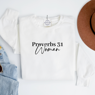 Proverbs 31 Woman Christian Mothers Day Lightweight Crewneck