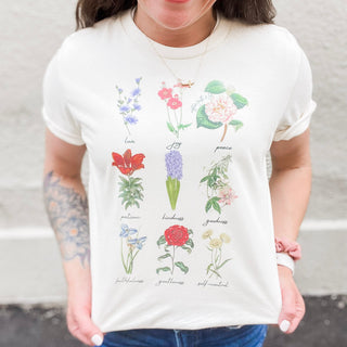 Vintage Floral Fruit Of The Spirit Tee Shirt