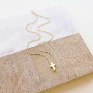 Dainty Floating Cross Necklace