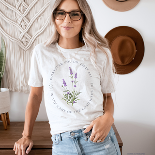 Colossians 3:17 Lavender Flower T-Shirt