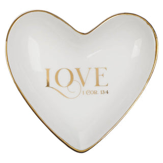 Trinket Tray Love Heart Love 1 Cor. 13:4