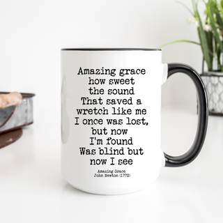 Amazing Grace Hymn - 15 oz. Christian Mug