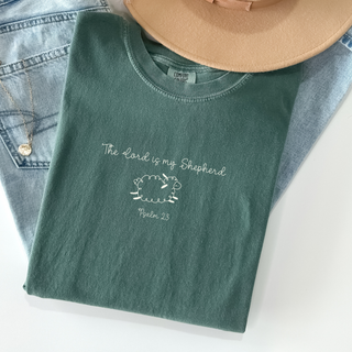 Psalm 23 Cute Little Sheep Comfort Colors T-shirt - Short Sleeve