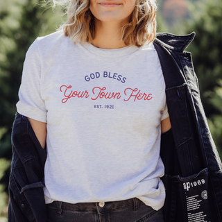 God Bless Your Custom City Hometown T-Shirt