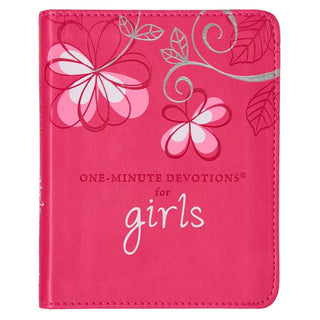 The One-Minute Devotions for Girls Pink Faux Leather Devotio