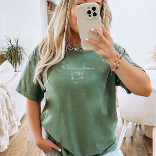 Psalm 23 Cute Little Sheep Comfort Colors T-shirt - Short Sleeve