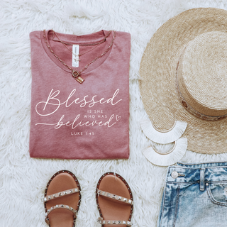 *WEEKLY DEAL* Ends Sunday! Blessed Is She Who Has Believed Graphic T-Shirt