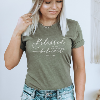 *WEEKLY DEAL* Ends Sunday! Blessed Is She Who Has Believed Graphic T-Shirt
