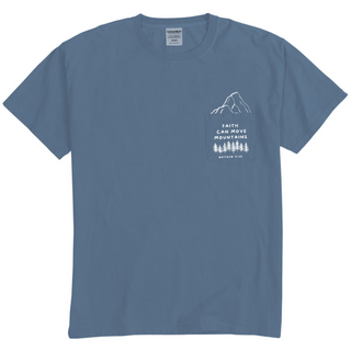Faith Can Move Mountains Pocket T- Shirt