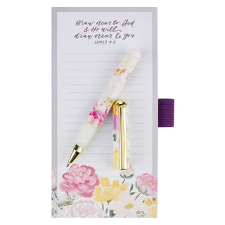 Magnetic Shopping List w/pen Draw Near to God James 4:8
