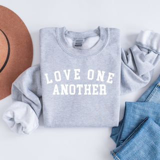 Love One Another Christian Crewneck Valentines Sweatshirt