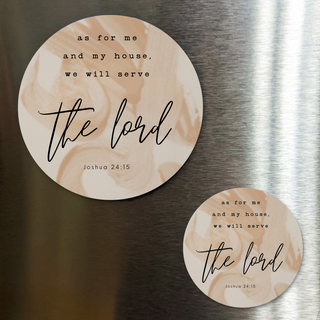 We Will Serve The Lord Watercolor Fridge Magnet