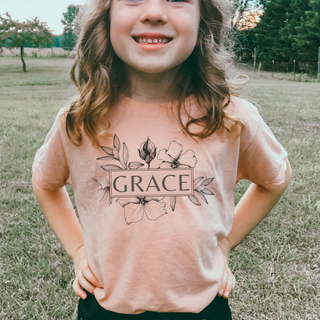 Grace Floral Toddler and Youth T-Shirt