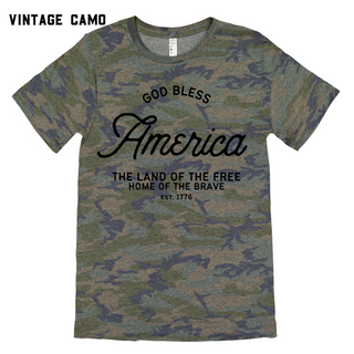God Bless America Christian Tee Shirt in Multiple Color Options
