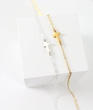 Horizontal Cross Necklace