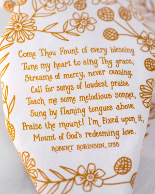 Come Thou Fount Hymn Tea Towel