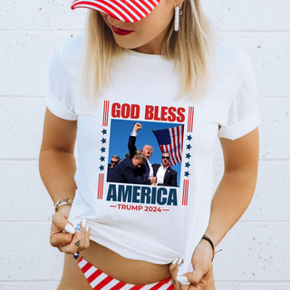 Trump 2024 T-Shirt - God Bless America