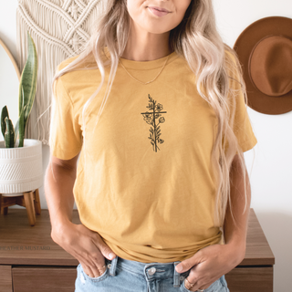 Floral Cross Women's T-Shirt