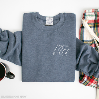 Joy to the World Cozy Crewneck Christmas Sweatshirt