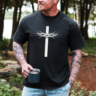 Crown of Thorns Cross Christian Graphic T-Shirt
