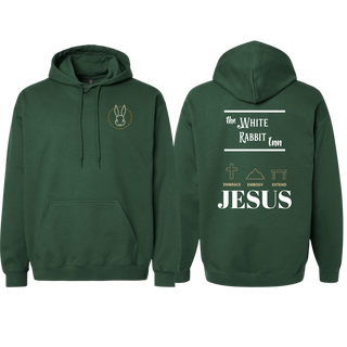 White Rabbit Inn Green Hoodie FEF Merch