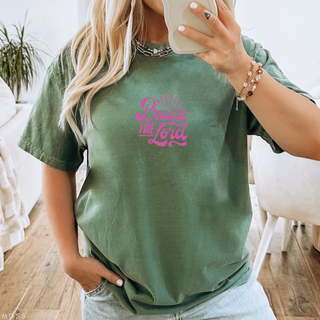Praise The Lord Bright Colors Christian Crewneck T-Shirt Apparel