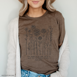 November T-Shirt of the Month: Give Thanks to the Lord for He is Good