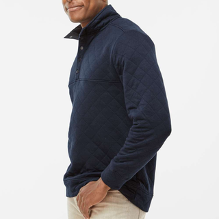 Custom Embroidered Men's Quilted Half-Snap Pullover - 8890