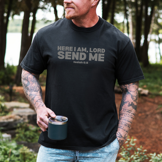Here I Am Lord Send Me Christian Graphic T-Shirt