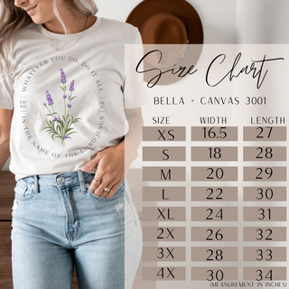 Colossians 3:17 Lavender Flower T-Shirt