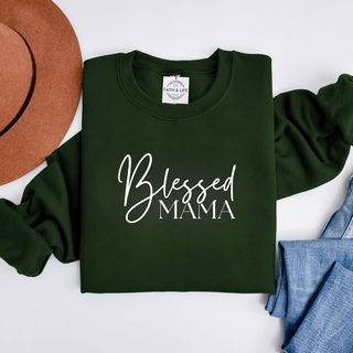 Blessed Mama Christian Mothers Day Crewneck Sweatshirt