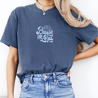 Praise The Lord Bright Colors Christian Crewneck T-Shirt Apparel