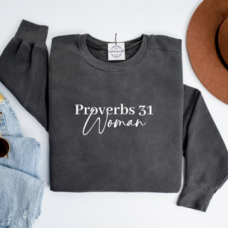 Proverbs 31 Woman Christian Mothers Day Lightweight Crewneck