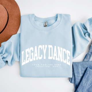 Custom Varsity Arched Mascot Team Sweatshirt