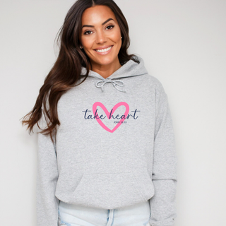 Take Heart Cozy Christian Valentines Hoodie