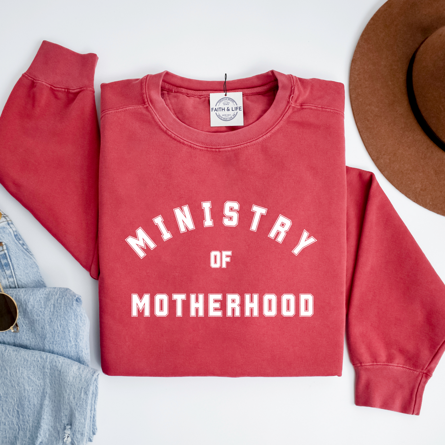 Ministry of Motherhood Christian Mothers Day Lightweight Crewneck