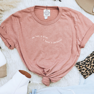 He Has A Plan I Have A Purpose Soft Christian T-Shirt
