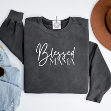 Blessed Mama Christian Mothers Day Lightweight Crewneck