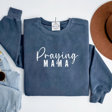 Praying Mama Heavyweight Christian Mothers Day Crewneck Sweatshirt