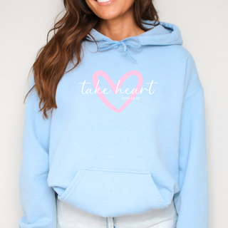 Take Heart Cozy Christian Valentines Hoodie
