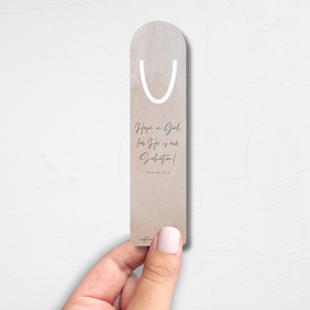 Hope In God For He Is Our Salvation Psalm 42:5 Metal Christian Bookmark
