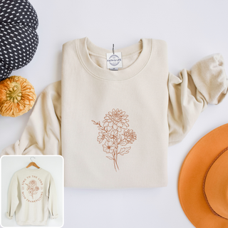 November Sweatshirt of the Month - Front and Back Design - Sing To The Lord With Thanksgiving