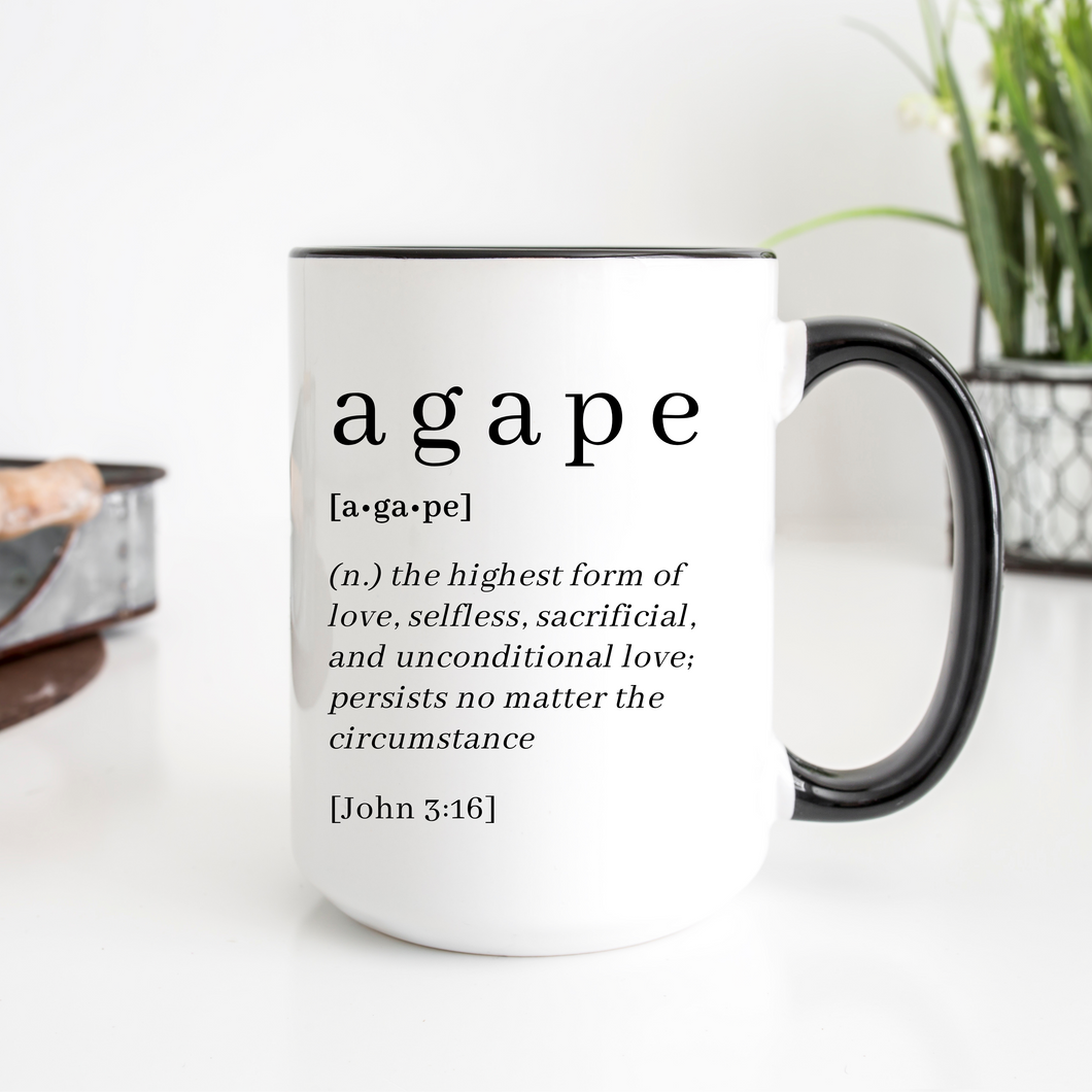 Agape Love- the highest form of love [John 3:16]  - 15oz Ceramic Mug