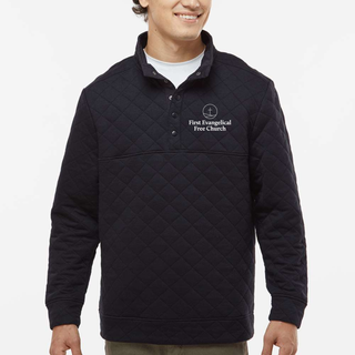 Custom Embroidered Men's Quilted Half-Snap Pullover - 8890