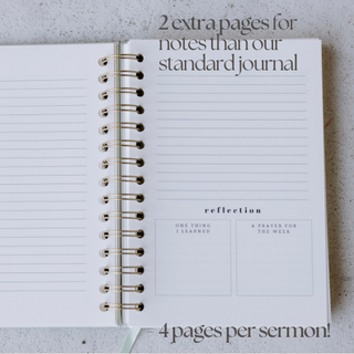 Church Notes Journal – Extended Edition (More Space Per Sermon)