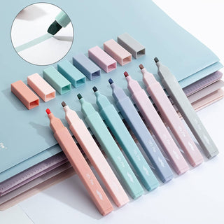 Aesthetic Highlighters Set of 8 Chisel Tip