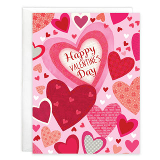 With Scripture Valentine Greeting Card Pattern Hearts