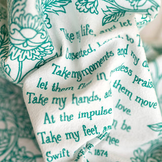 Take My Life and Let It Be Hymn Tea Towel — 24" x 20"